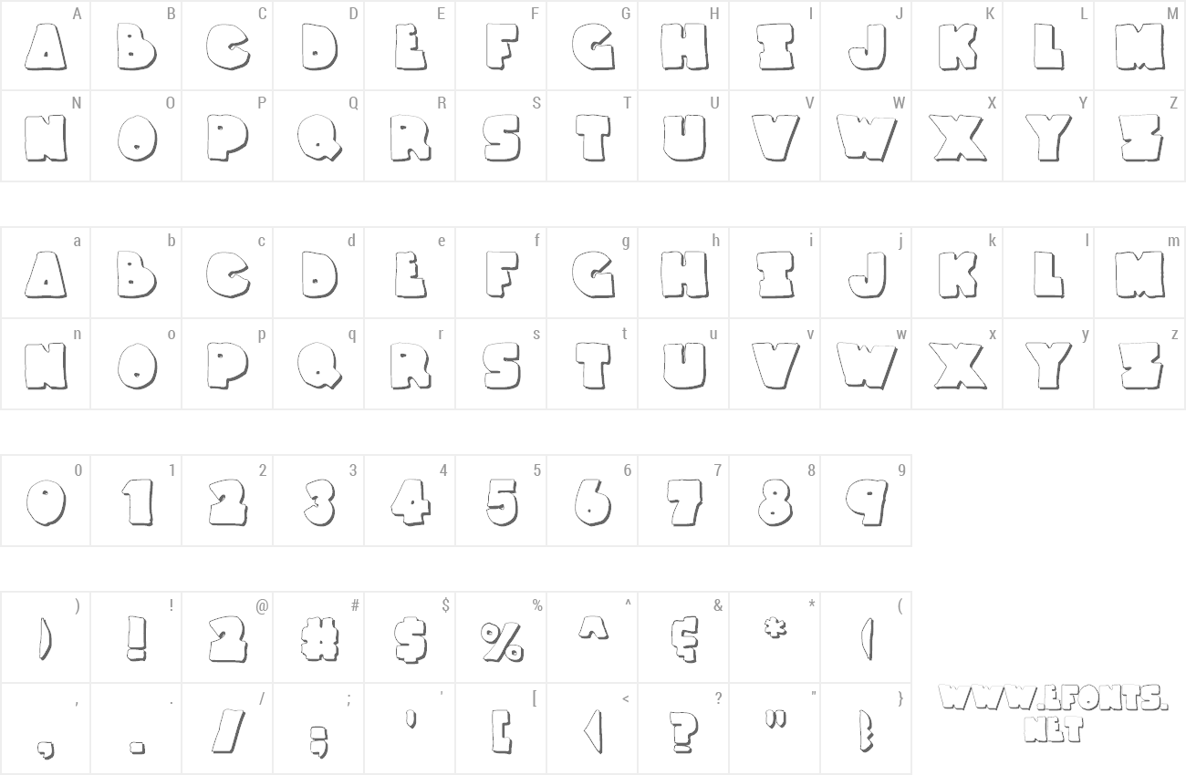 Font Thunder Thighs preview